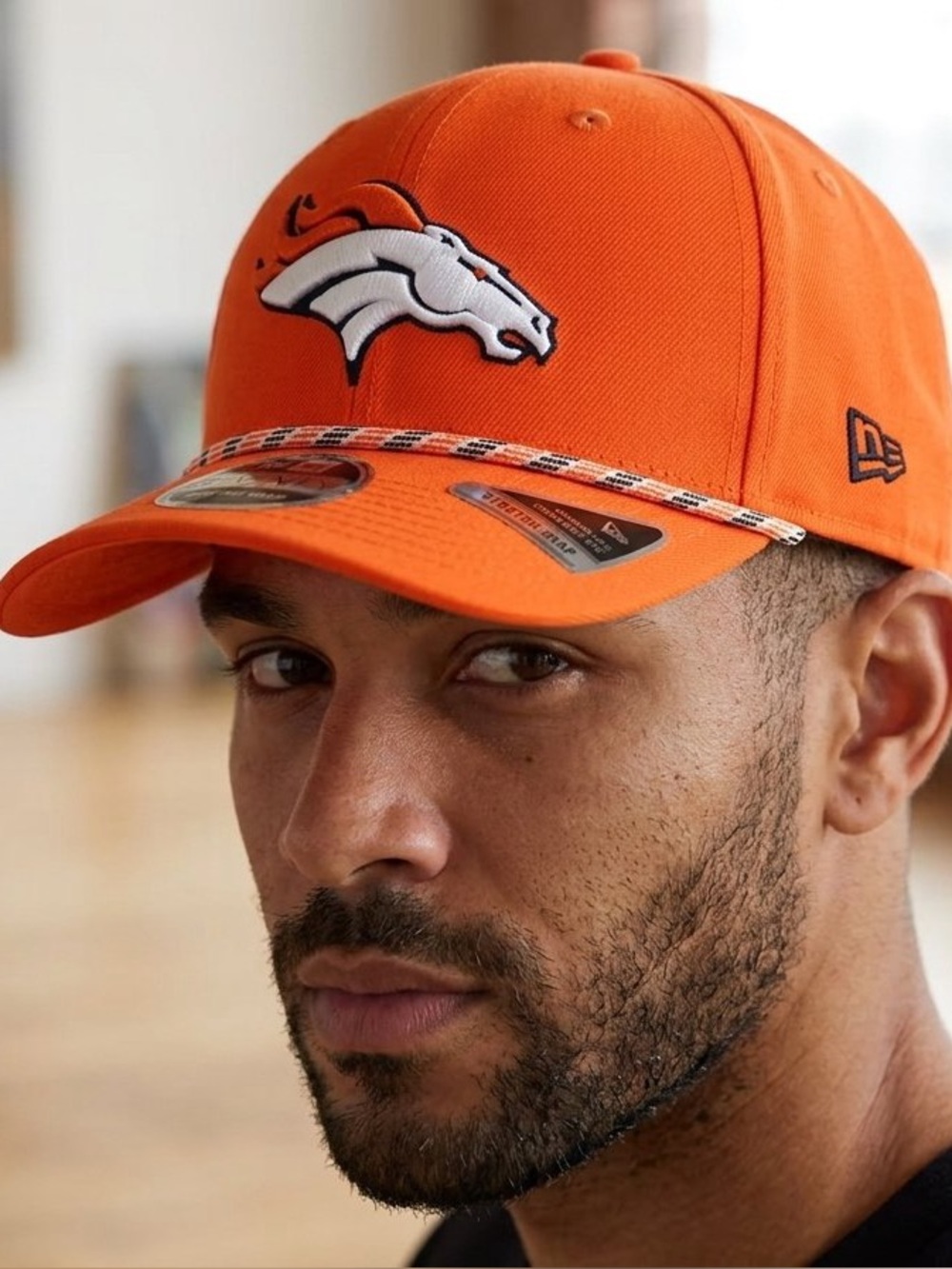 New Era Orange Denver Broncos 9FIFTY Rope-Trim Stretch-Snap Hat
